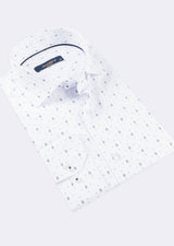 White - Navy Long Sleeve Shirt