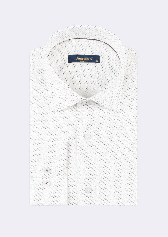White - Brown Long Sleeve Shirt