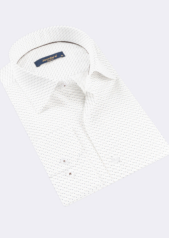 White - Brown Long Sleeve Shirt