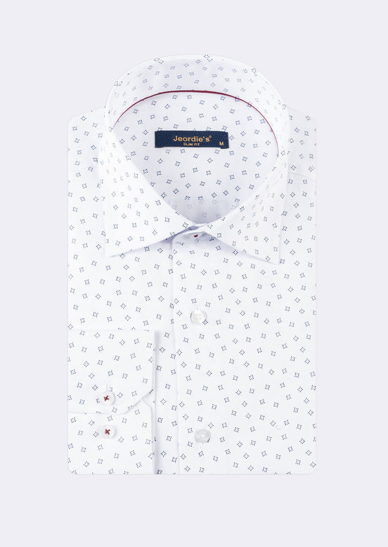 White - Navy Long Sleeve Shirt