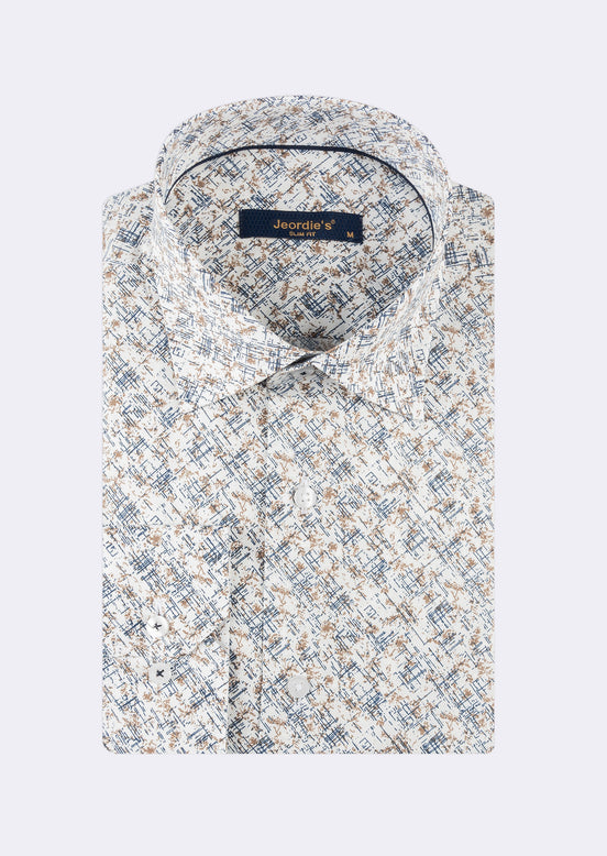 White - Navy Long Sleeve Shirt