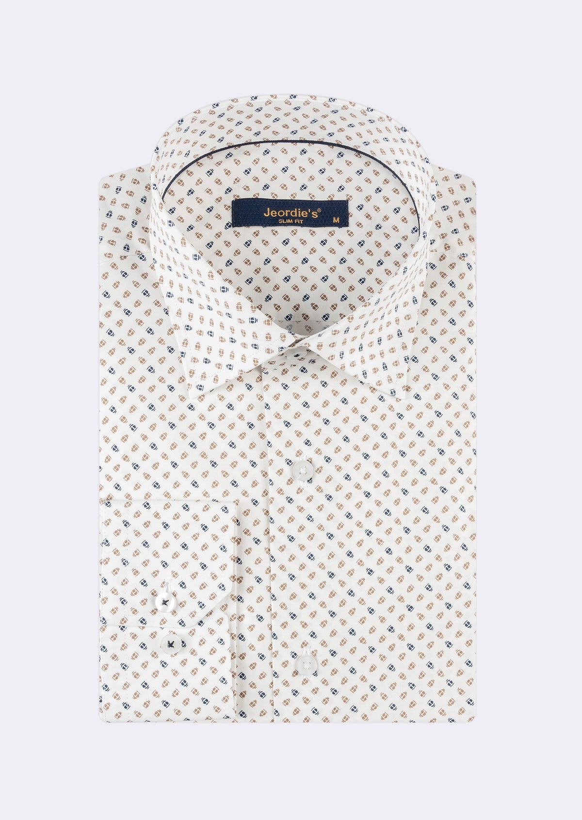 White - Brown Long Sleeve Shirt