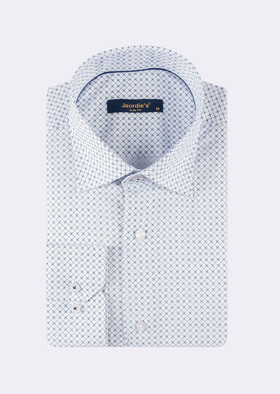 White - Navy Long Sleeve Shirt