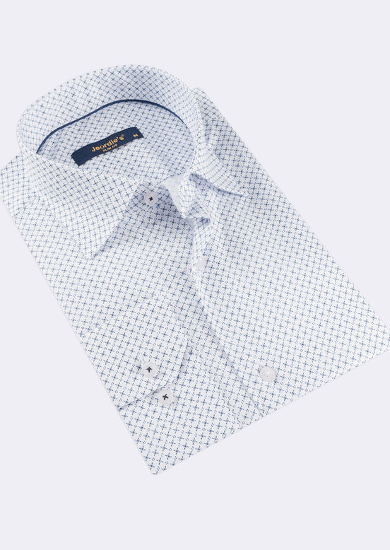 White - Navy Long Sleeve Shirt