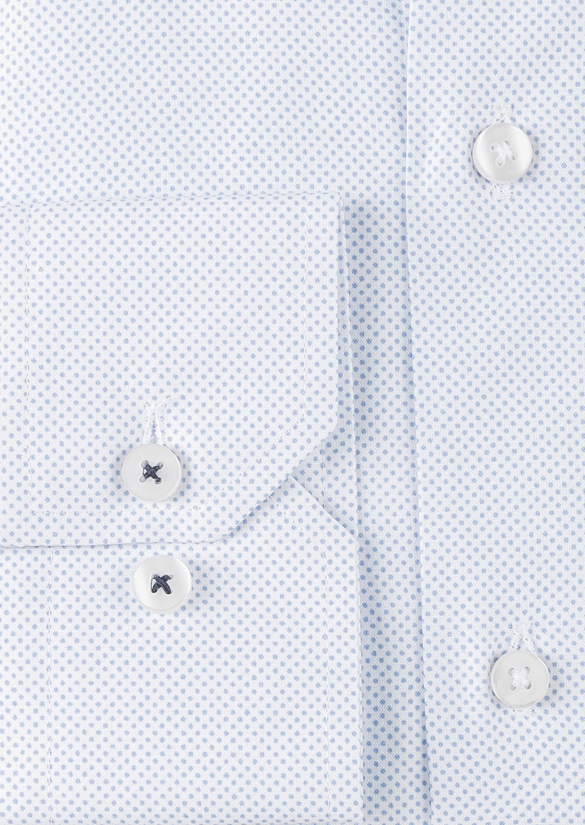 White - Blue Long Sleeve Shirt