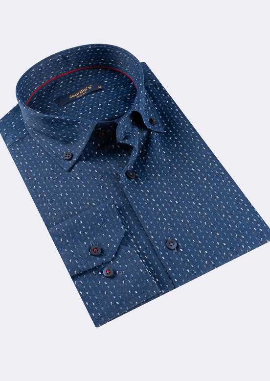 Navy - Blue Long Sleeve Shirt