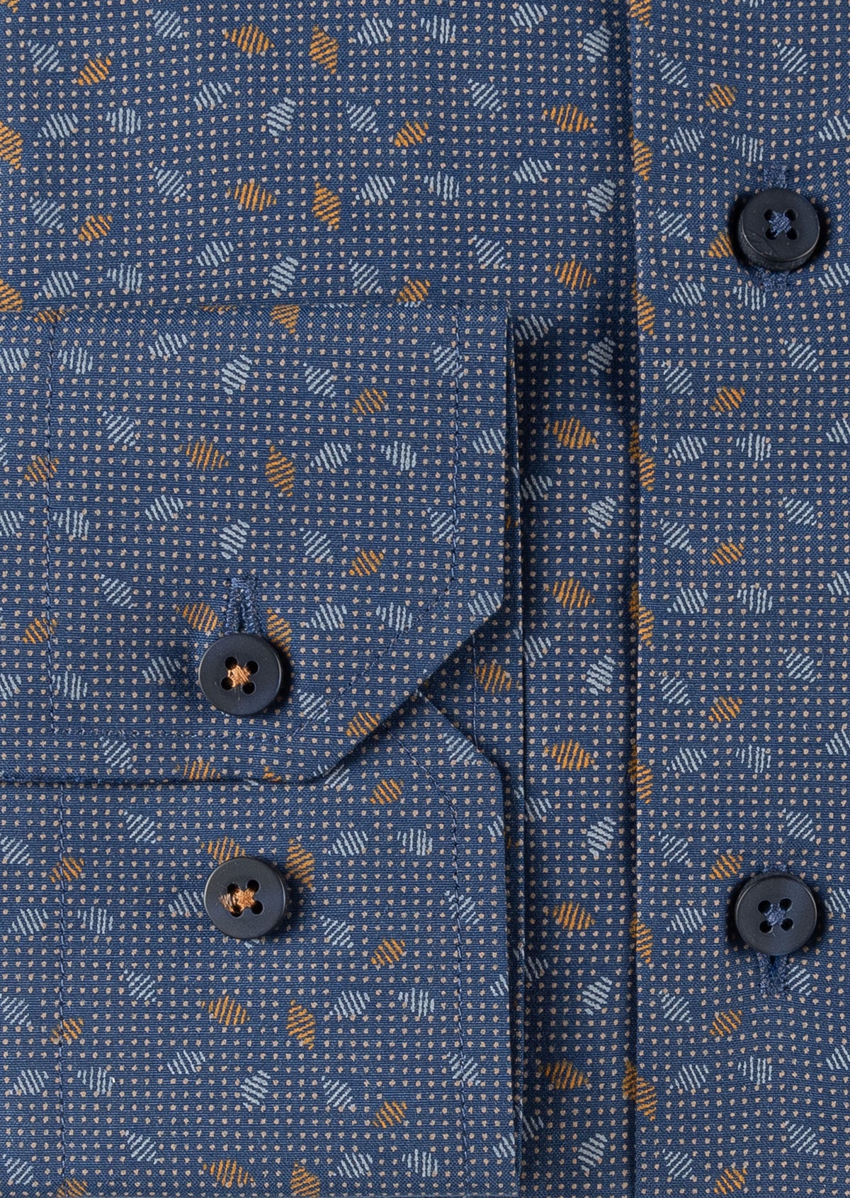 Navy - Beige Long Sleeve Shirt