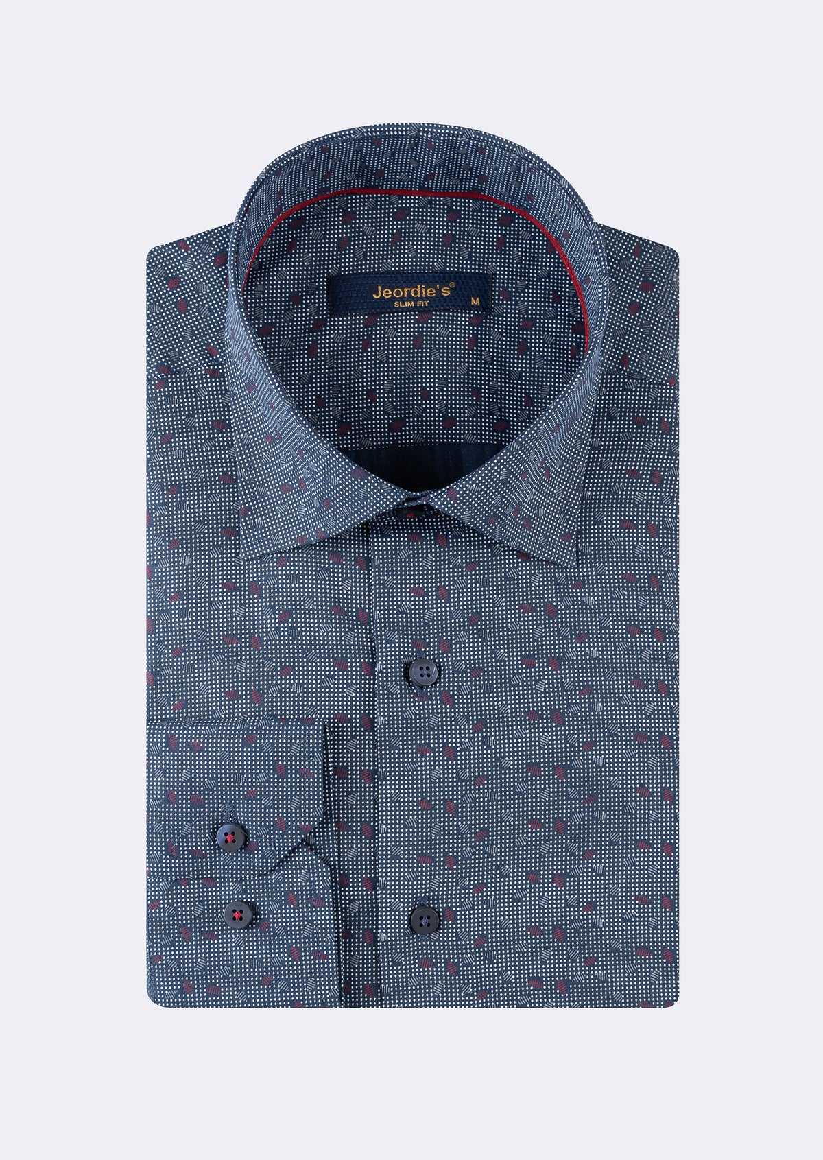 Navy - Burgundy Long Sleeve Shirt