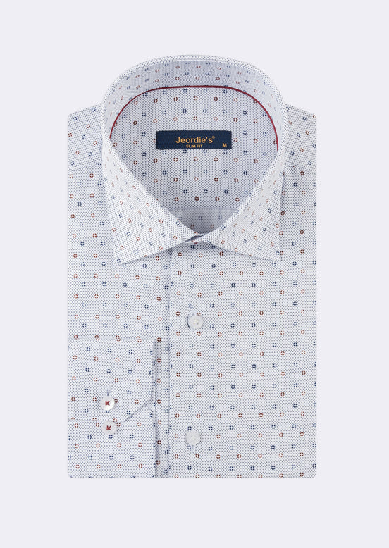 White - Navy Long Sleeve Shirt