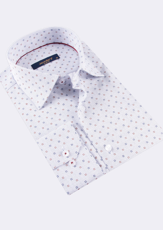 White - Navy Long Sleeve Shirt