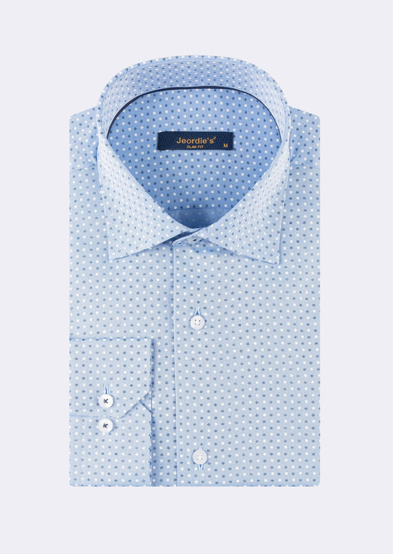 Blue - White Long Sleeve Shirt