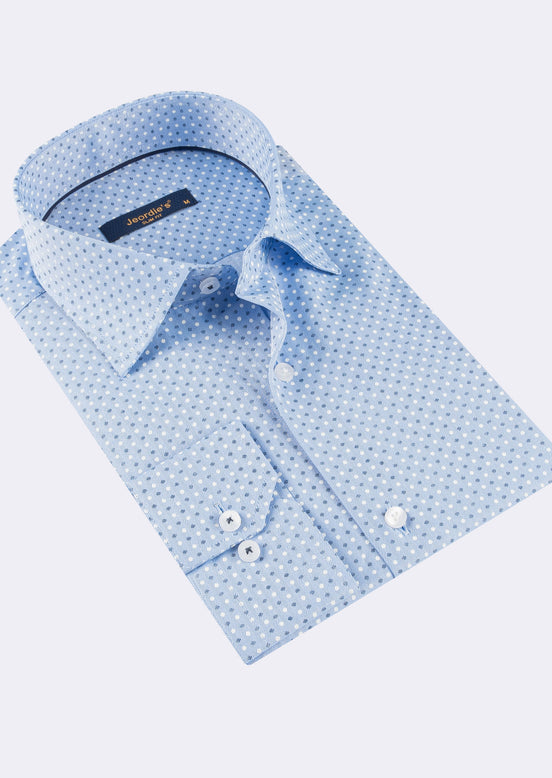 Blue - White Long Sleeve Shirt