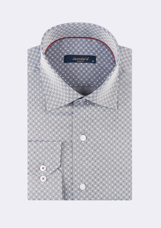 Grey - White Long Sleeve Shirt
