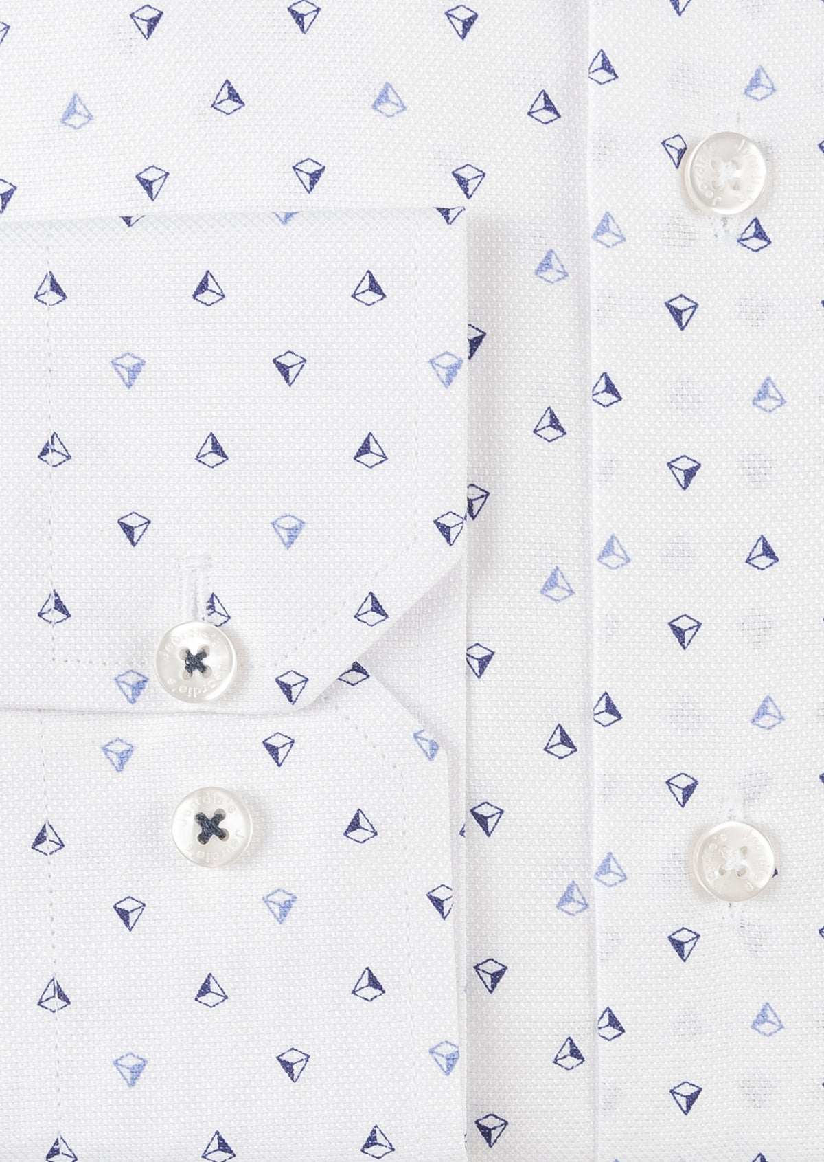 White - Navy Long Sleeve Shirt