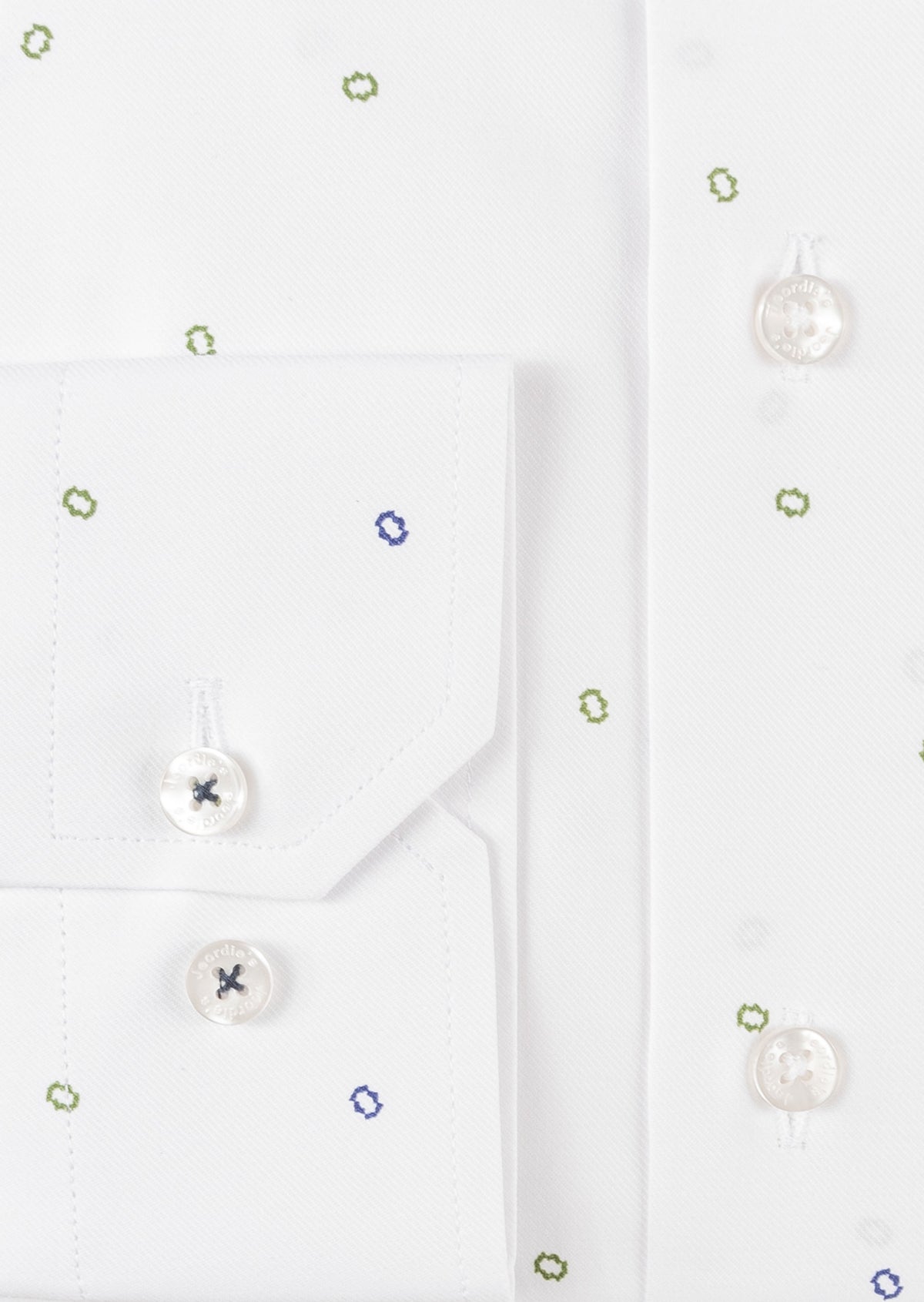 White - Green Long Sleeve Shirt
