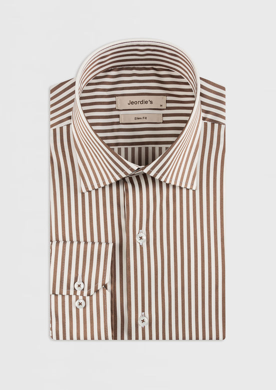 White - Brown Long Sleeve Shirt