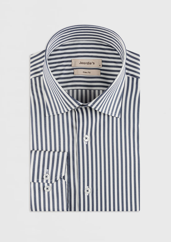 White - Navy Long Sleeve Shirt