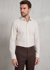 White - Beige Long Sleeve Shirt