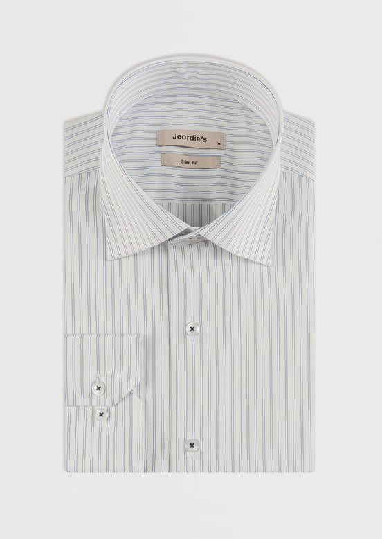 White - Navy Long Sleeve Shirt