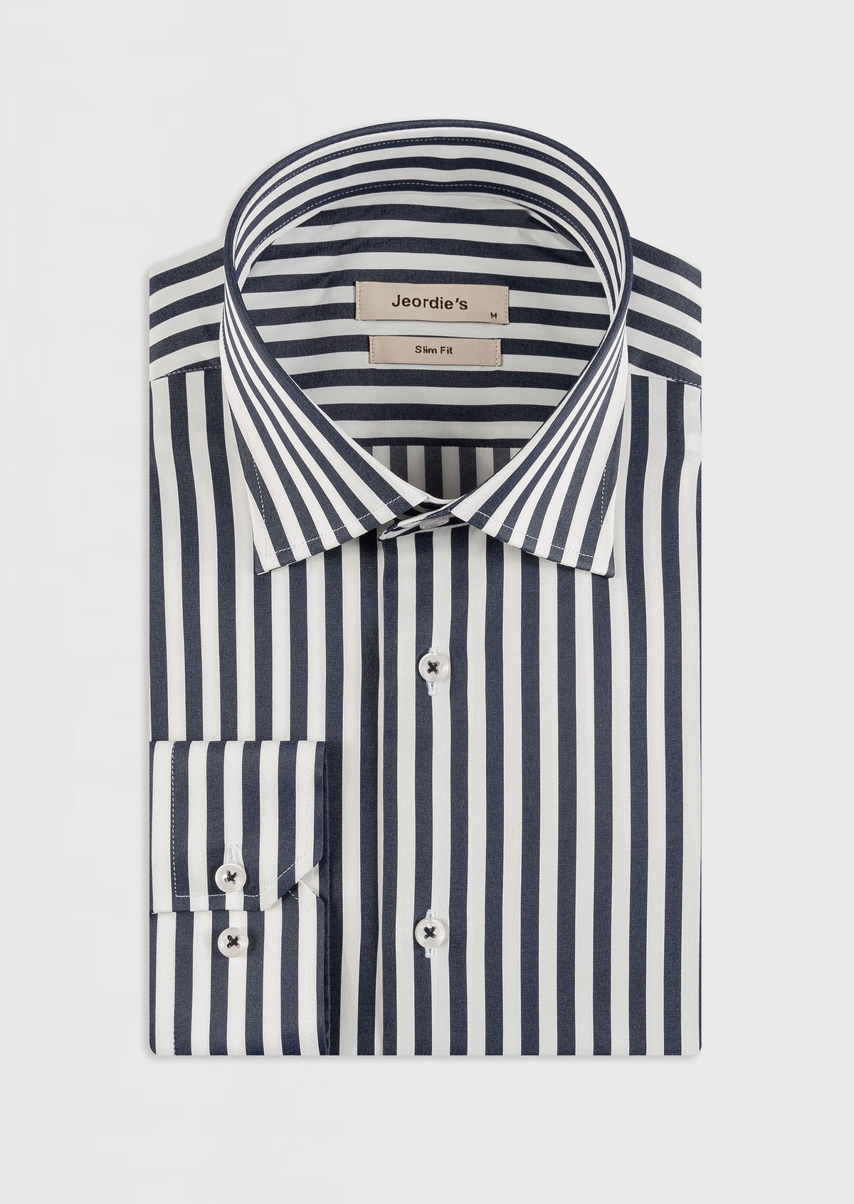 White - Navy Long Sleeve Shirt