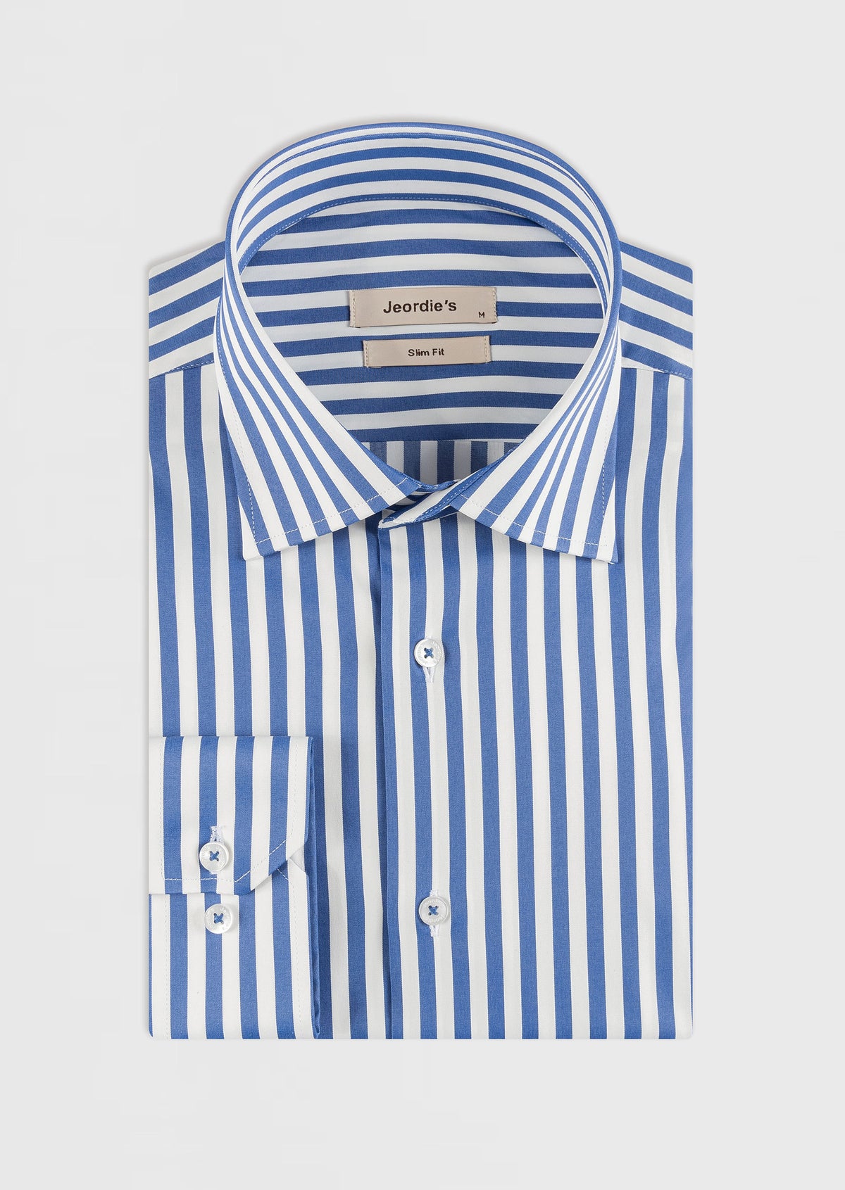 White - Sax Blue Long Sleeve Shirt