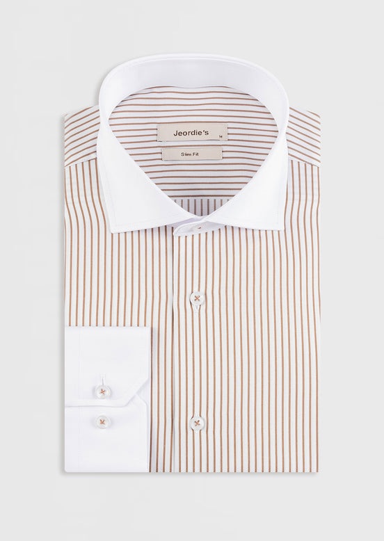 White - Brown Long Sleeve Shirt