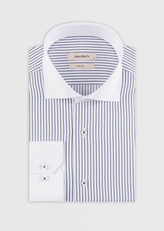 White - Navy Long Sleeve Shirt