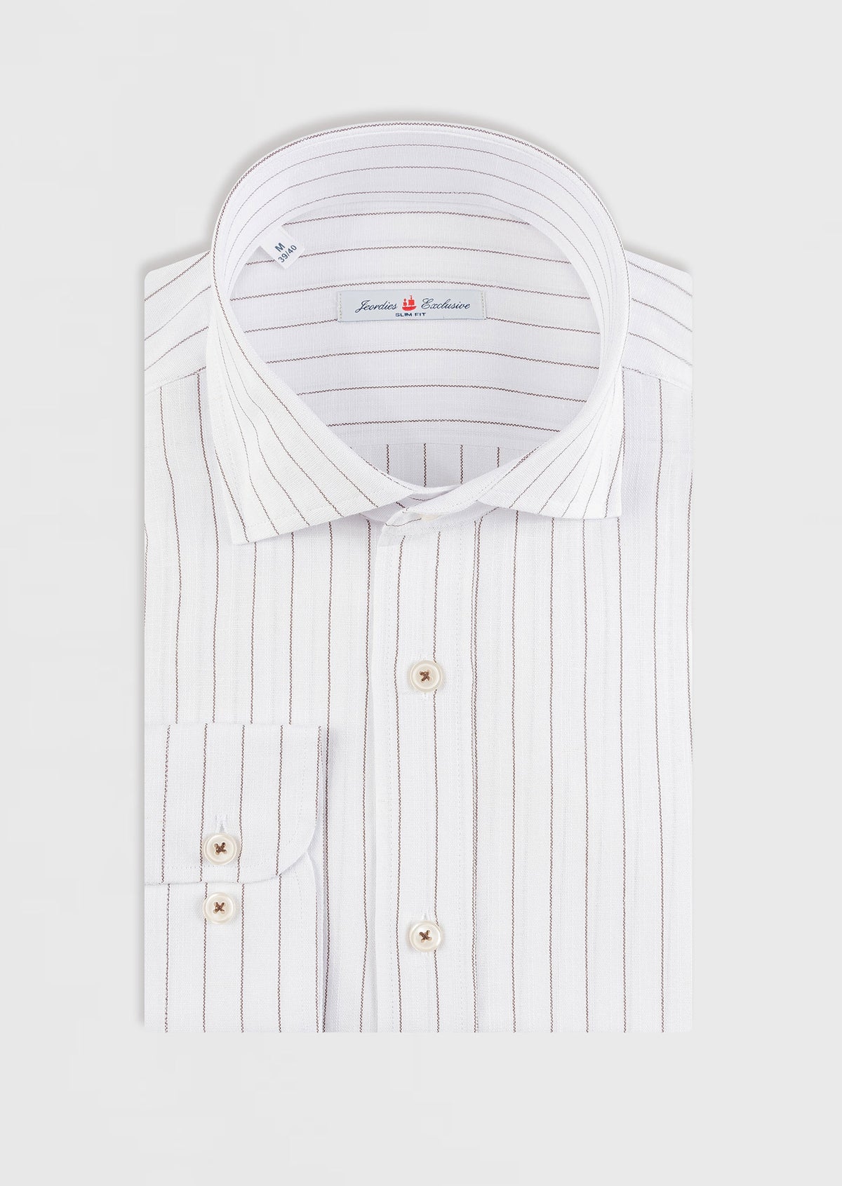 White - Brown Long Sleeve Shirt
