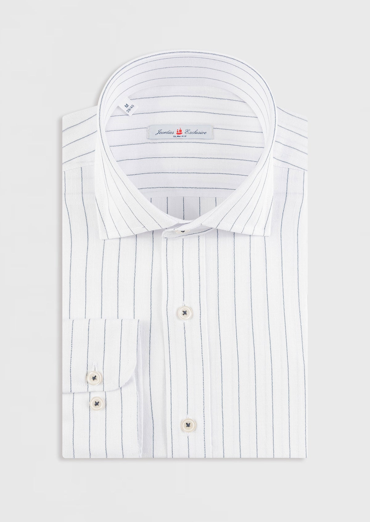 White - Navy Long Sleeve Shirt