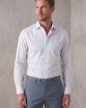 White - Blue Long Sleeve Shirt