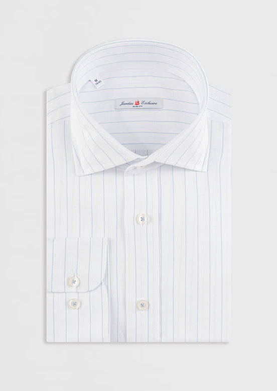 White - Blue Long Sleeve Shirt