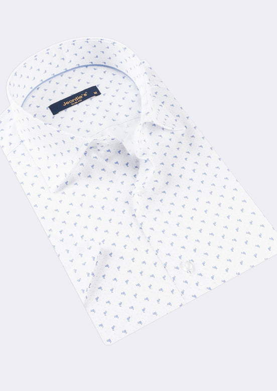 White - Blue Short Sleeve Shirt