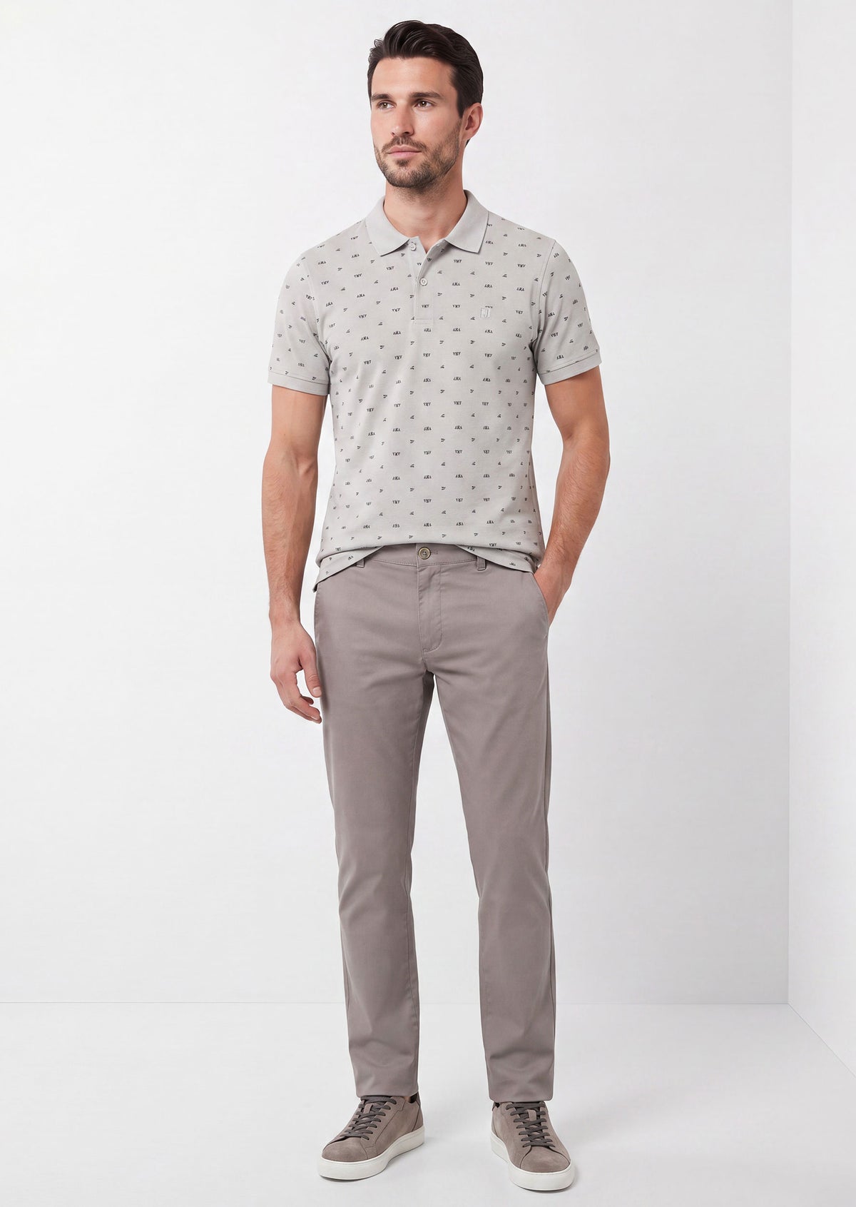 Ice Grey Polo T-Shirt