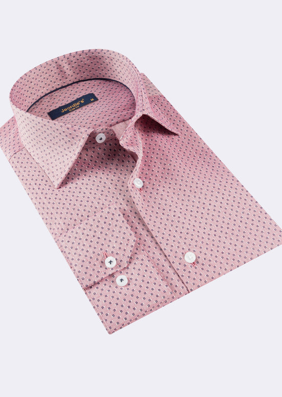 Burgundy - Navy Long Sleeve Shirt