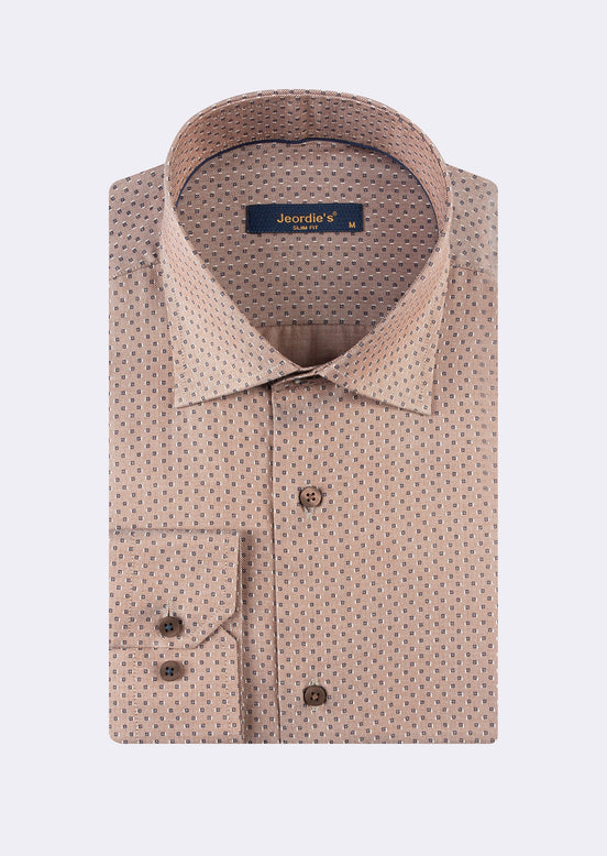 Brown - Navy Long Sleeve Shirt