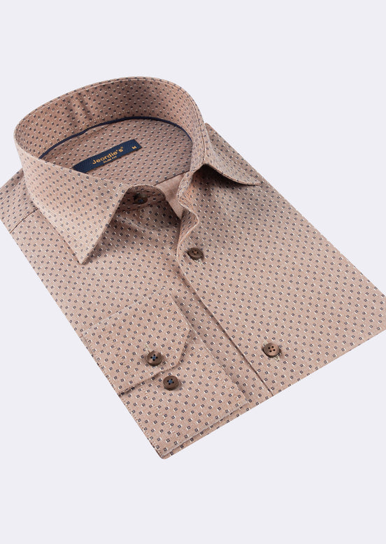 Brown - Navy Long Sleeve Shirt