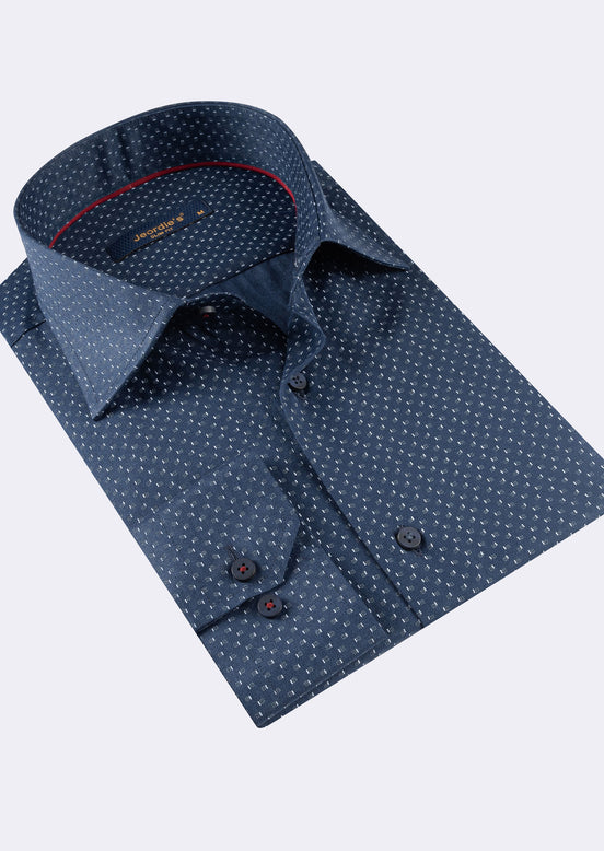 Navy - Grey Long Sleeve Shirt