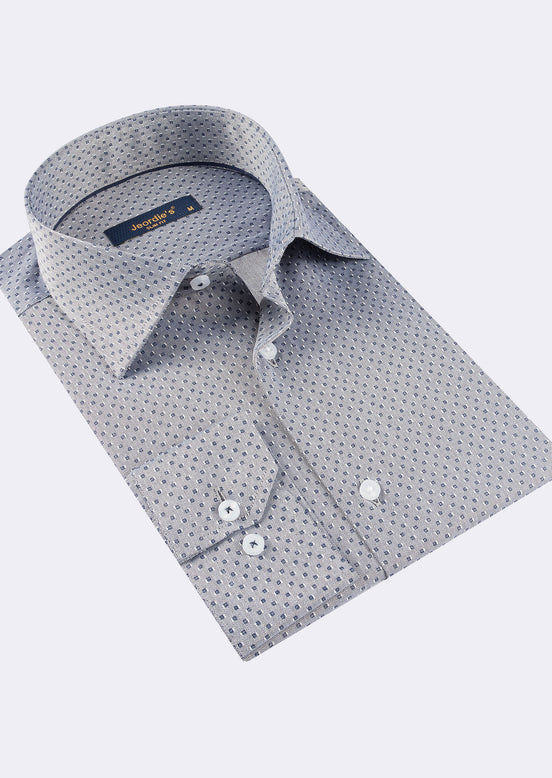 Grey - Navy Long Sleeve Shirt