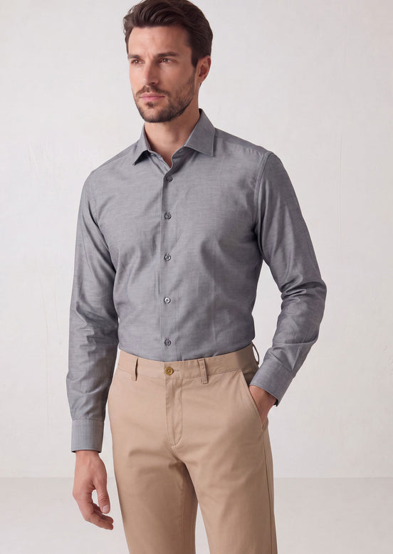 Grey Plain Shirt