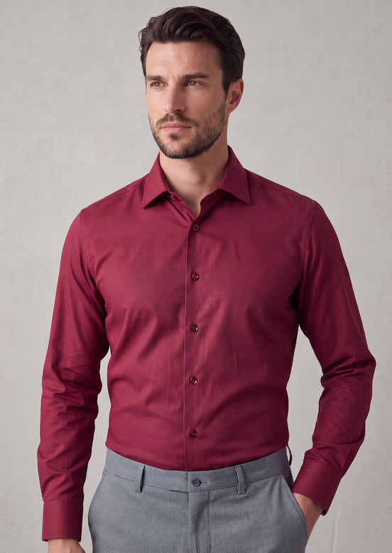 Burgundy Plain Shirt