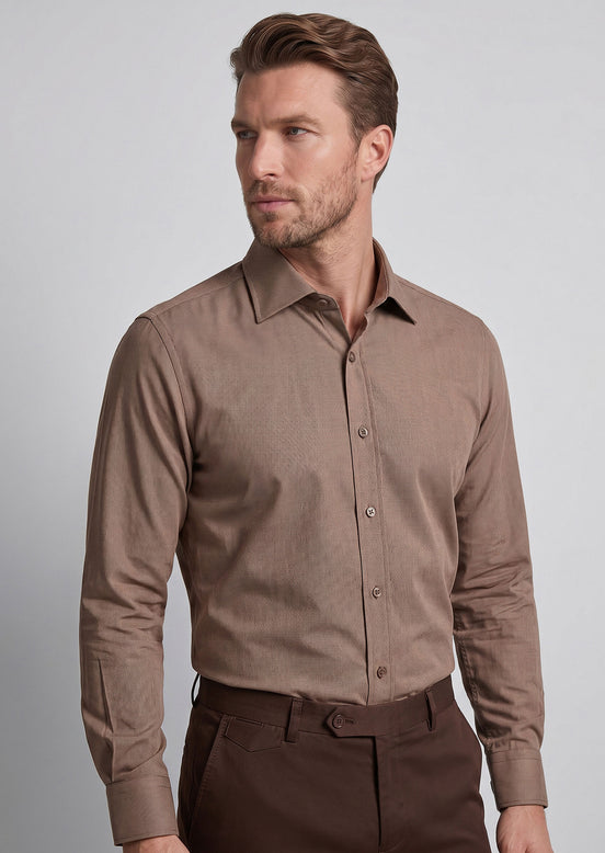 Brown Plain Shirt