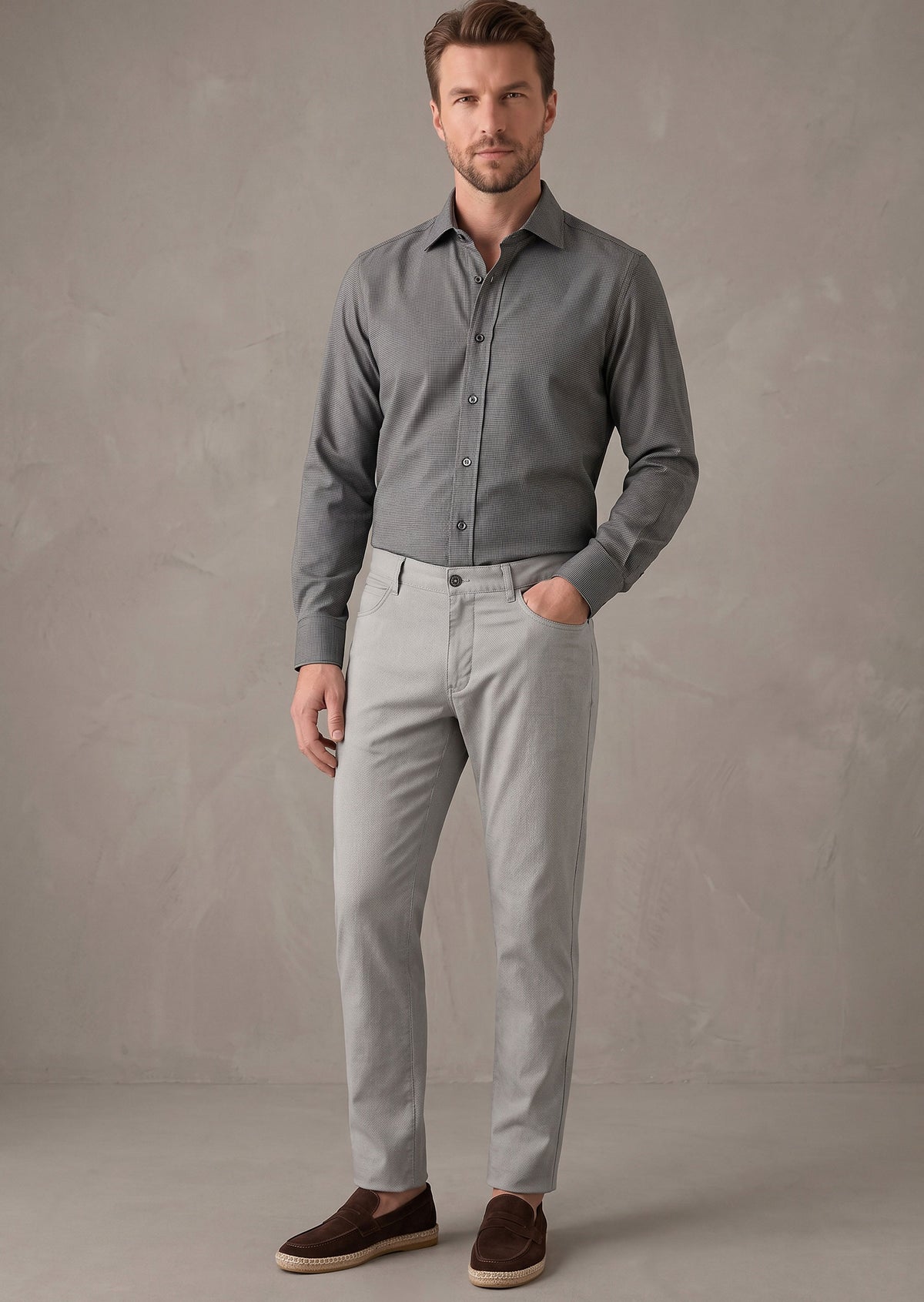 Charcoal Plain Shirt