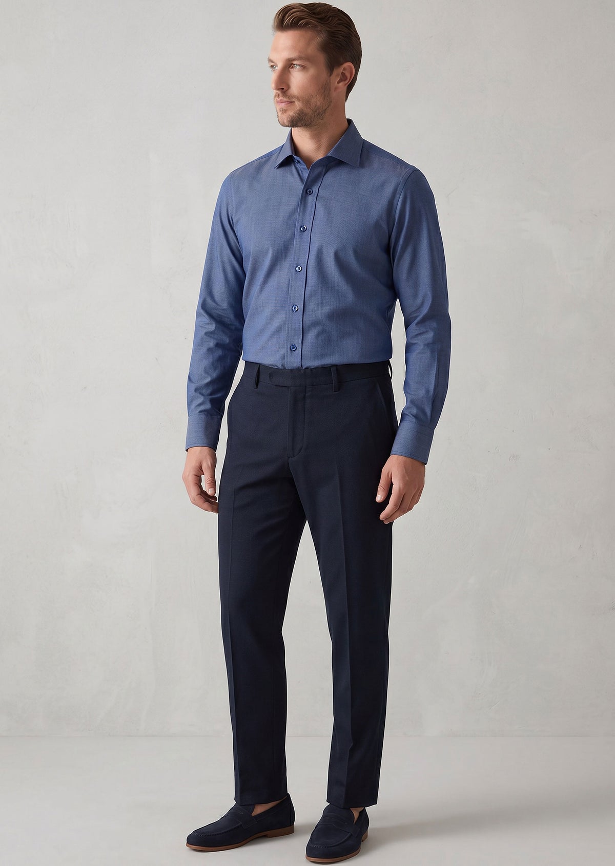 Light Navy Plain Shirt