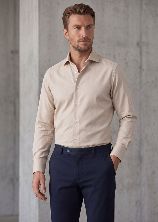 Beige Plain Shirt