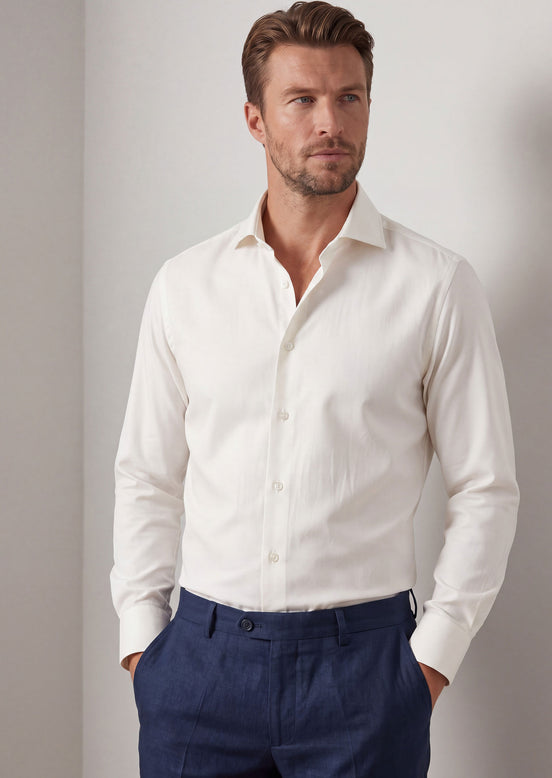Cream Plain Shirt