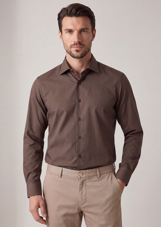 Brown Plain Shirt