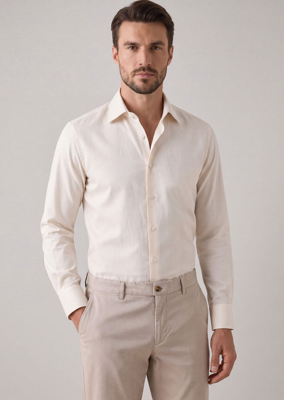 Beige Plain Shirt