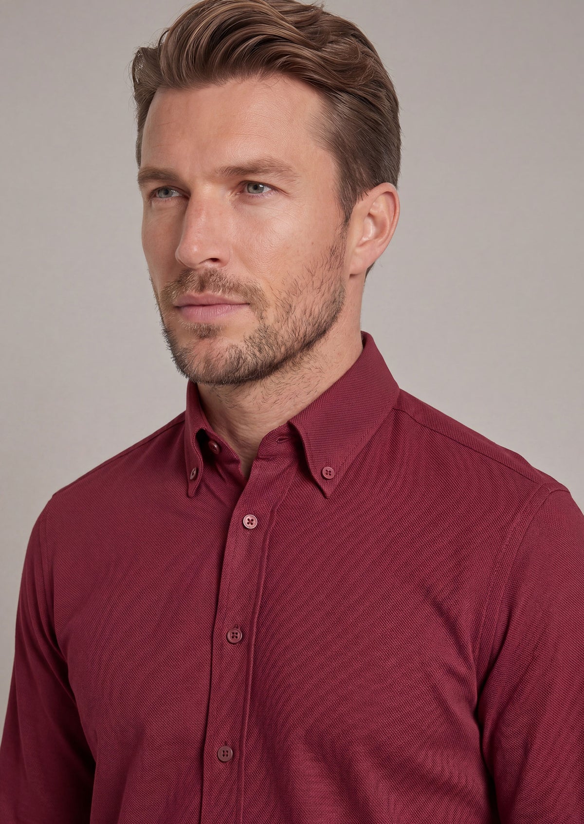 Burgundy Long Sleeve Shirt