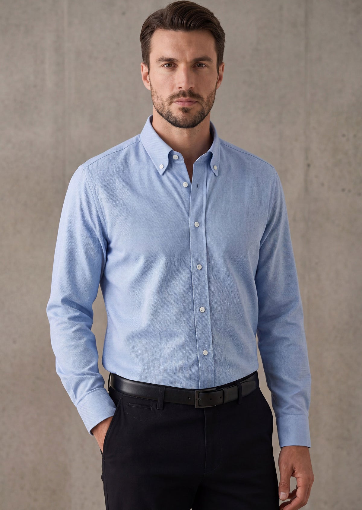 Mid Blue Long Sleeve Shirt