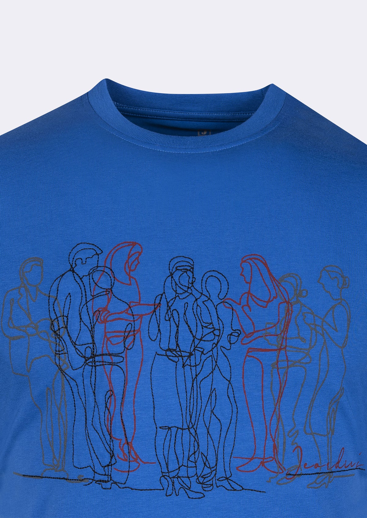 Sax Blue Crew Neck T-shirt